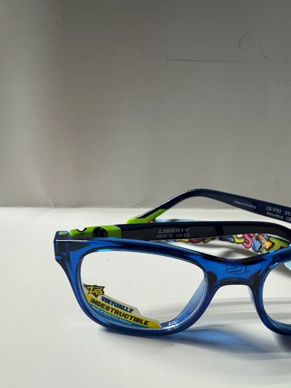 liberty Kids Blue Frames with Lime Green Accents Eyewear